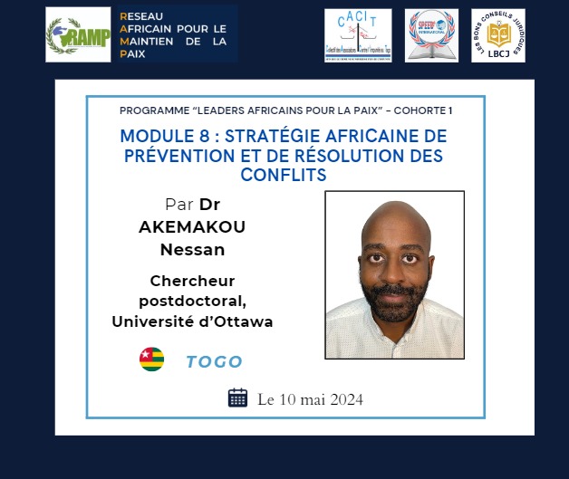 Module 8 du Programme LAP : Stratégie africaine de prévention et des résolutions des conflits